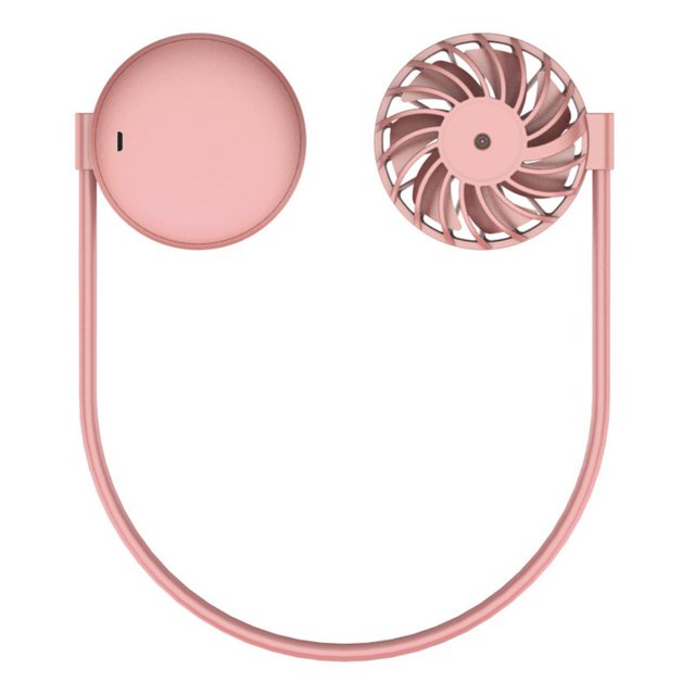 Yuarrent Ventilador colgante de cuello de 5W, ventilador Personal sin aspas, ventilador de refrigeración de cuello colgante recargable por USB, enfriador Electrodomésticos Rosado Yuarrent HA004905-01B