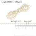 thumbnail image 2 of Unique Bargains Chaîne Perlée de 3,83 Verges pour Stores à Rouleau, Cordon pour Pièces de Réparation de Fenêtre, Beige, 2 of 5