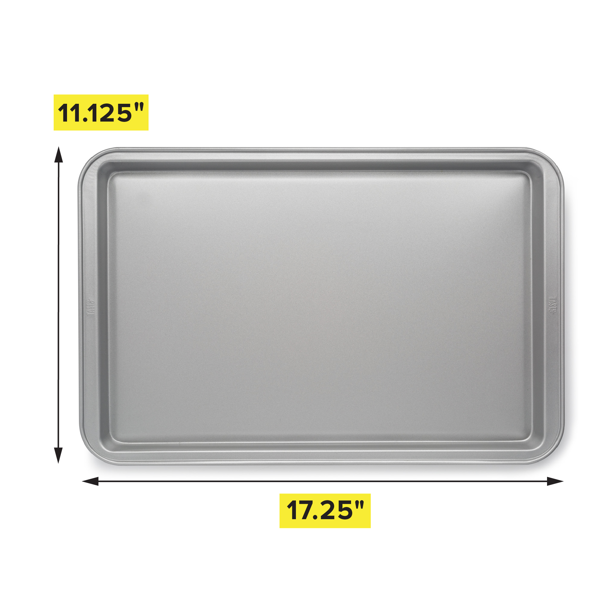 Tasty Carbon Steel Non-Stick 3 Piece Baking Sheet Set with Cookie Cutters, Multicolor