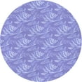 thumbnail image 1 of Ahgly Company Machine Washable Indoor Round Transitional Light Slate Blue Area Rugs, 6' Round, 1 of 7