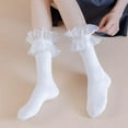 thumbnail image 6 of Large Lace Frilly Socks – Women Ruffle Frilly Comfortable Princess Socks for Festival,Party,Performance, 6 of 6