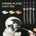 thumbnail image 2 of 1/2/3/4Pcs Chrome Mirror Marker Pen, 0.7mm 1mm 2mm DIY Reflective Paint Pen, Permanent Gold Silver Copper Marker Model Painting, 2 of 7