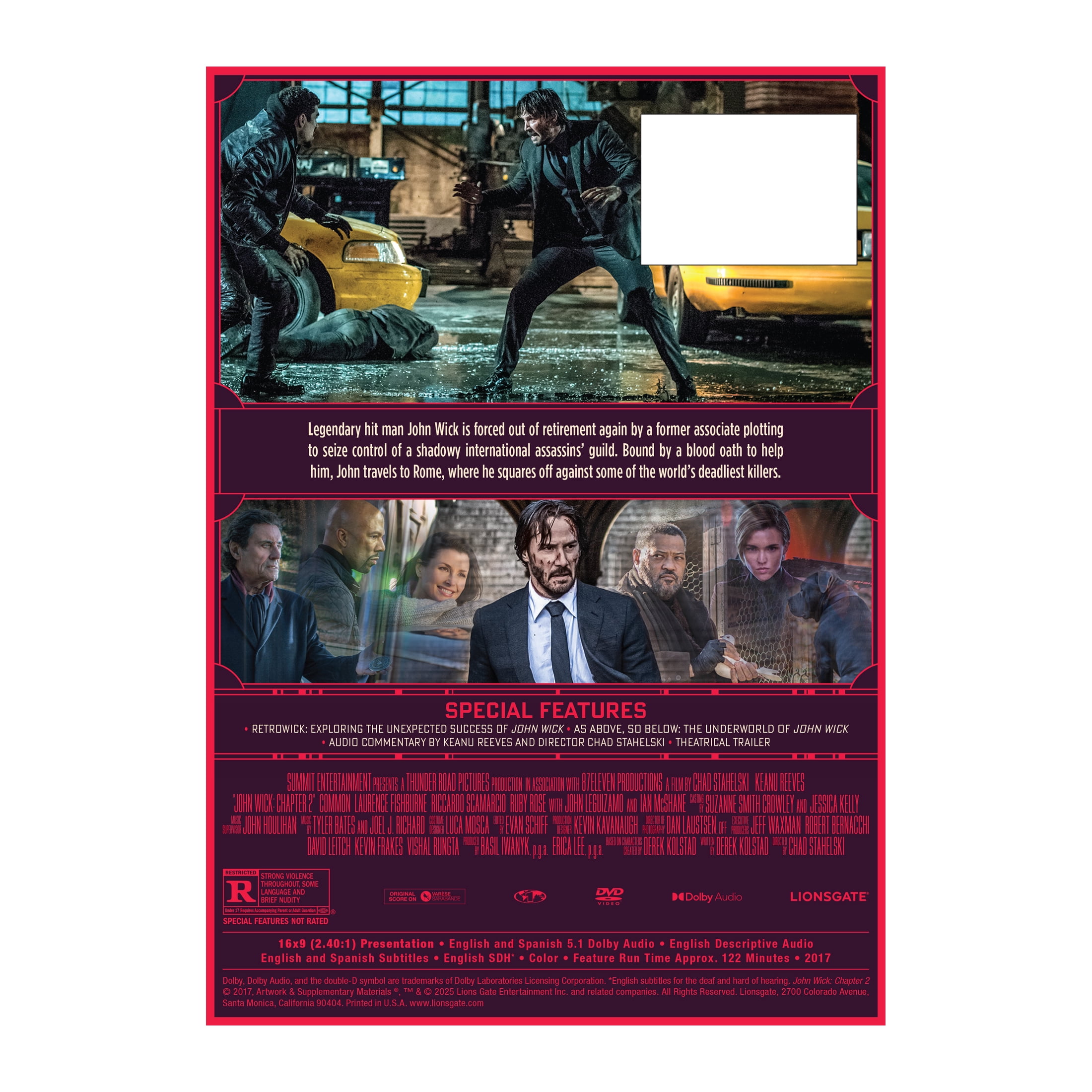 John Wick 2 (DVD) Lionsgate, Action