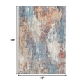 thumbnail image 3 of 6â€™ x 9â€™ Blue Red Abstract Painting Modern Area Rug, 3 of 5