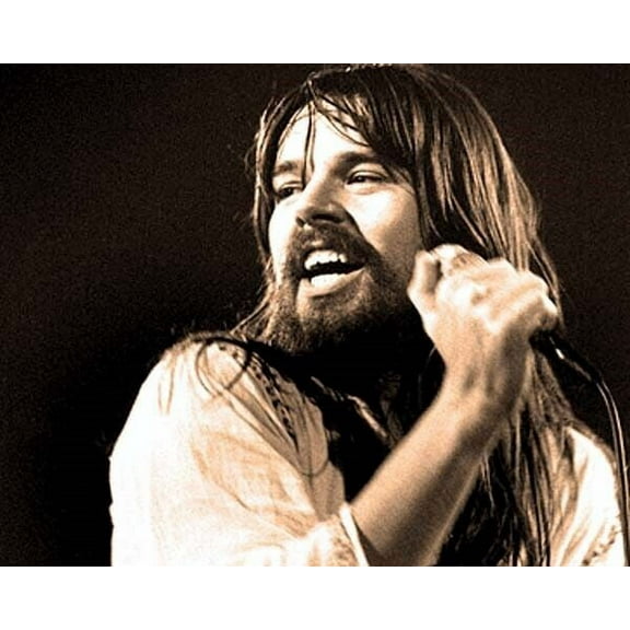 Bob Seger classic 1970's in concert holding microphone 16x20 poster