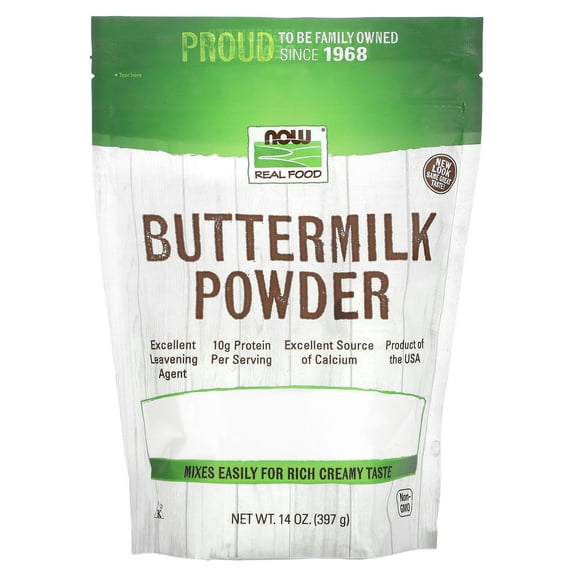 Real Food, Buttermilk Powder, 14 oz (397 g), NOW Foods