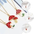thumbnail image 4 of 3pcs collar colgante de champiñones conjuntos de collar de cadena dulce para amigos adolescentes, 4 of 4