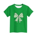thumbnail image 4 of HAiming St Patricks Day T-Shirt for Kids Shamrock Printed Round Neck Short Sleeve Shirts Pullover Blouse, 4 of 5