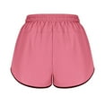 thumbnail image 5 of Conairie Women Sweat Shorts Loose Quick Dry Elastic High Waisted Running Shorts with Built-In Liner Breathable Summer Lounge Shorts with Pockets Red M, 5 of 6