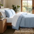 thumbnail image 4 of Bare Home Down Alternative Comforter Set - 2-Pieces - All Seasons - Twin/Twin-XL, Dusty Blue, 4 of 10