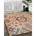 thumbnail image 3 of Ahgly Company Machine Washable Indoor Square Abstract Brown Sugar Brown Area Rugs, 6' Square, 3 of 7