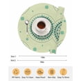 thumbnail image 6 of 15 Inch Round Placemats Set of 6, Green Floral Non Slip Heat Insulation PP Table Mats, round Floral Ethnic Abstract Patterned Washable Place Mats for Kitchen Dining Party Table Decor, 6 of 7