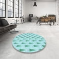 thumbnail image 4 of Ahgly Company Tapis d'Intérieur Lavables en Machine, Rectangles de Transition Vert Aigue-Marine Clair, 3' x 5', 4 of 7