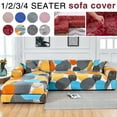thumbnail image 1 of 1/2/3/4 Seats Stretch Fabric Sofa Slipcovers Cushion Cover for Chair Loveseats Couch Elastic Cover Home Decor, 1 of 9