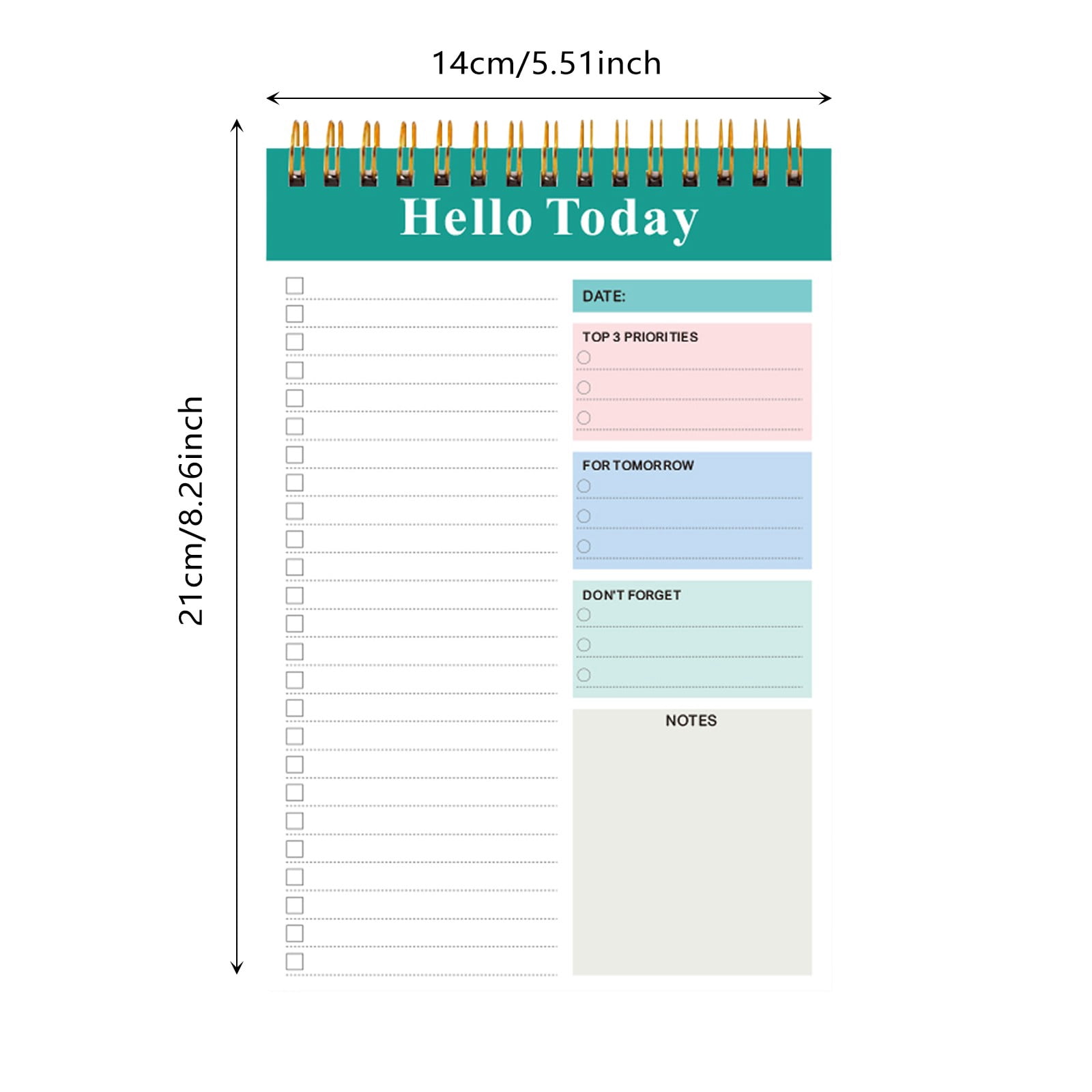 3PC A5 Spiral Daily Planner and Portable Notebook for Goal Tracking, High-Aesthetic Weekly Schedule Notepad for Office Business and Academic Productivity Stationery Supplies