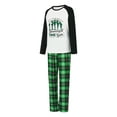thumbnail image 3 of Christmas Family Pajamas Matching Set Letter Print Long Sleeve Tops and Plaid Pants Loungewear Soft Sleepwear, 3 of 10