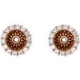 thumbnail image 2 of FB Jewels 14K Rose Gold 1/5 CTW Diamond Cluster Earring Jackets, 2 of 2