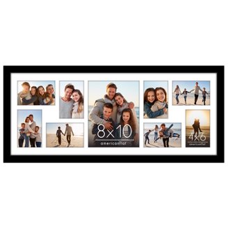 20x20 Collage Picture Frame 2-Pack - Holds 8x10, 5x5, 4x6 Photos Or Use As Single 20x20 Frame