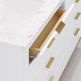 thumbnail image 5 of Water Creation Bristol 60"W Wood Double Bathroom Vanity in Pure White & Gold, 5 of 7