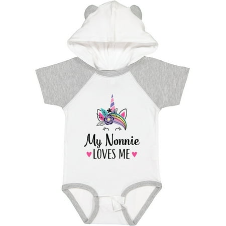

Inktastic My Nonnie Loves Me Unicorn Gift Baby Girl Bodysuit