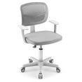 thumbnail image 1 of Costway Kids Desk Chair Study Computer Chair with Adjustable Height, Lumbar Support Grey, 1 of 10