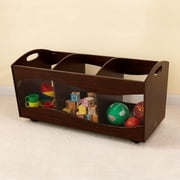 KidKraft See Thru Three Compartment Kids Storage Bins - Espresso | 15768