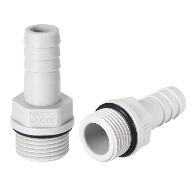 Conectores de manguera Barb de Unique Bargains 6mm o 15/64" Barbed x 1/8" G Macho Pipe 2Pcs 25/64" x G3/8