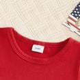 thumbnail image 4 of HCNTES Baby Infant Newborn Girl Boy Toddler kid Independence Day Outfit Sets Short Sleeve T-shirt Elastic Waist Shorts 2 Piece Short Set Summer Pjs 2t 3t 4t(L04-Red,3-4 Years), 4 of 5