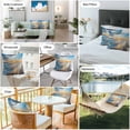 thumbnail image 6 of Waterproof Throw Pillow Covers Set of 2, 24x24 Inch Sunset Beach Decorative Pillowcases Outdoor Pillow Slip Cushion Covers Set for Couch Tent Spray Ocean Waves Sky Nature Scenery, 6 of 7