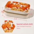 thumbnail image 5 of Maple Leaf Pumpkin Velvet Portable Jewelry Display Stand and Organizer with Removable Compartment - Gift, 5 of 7