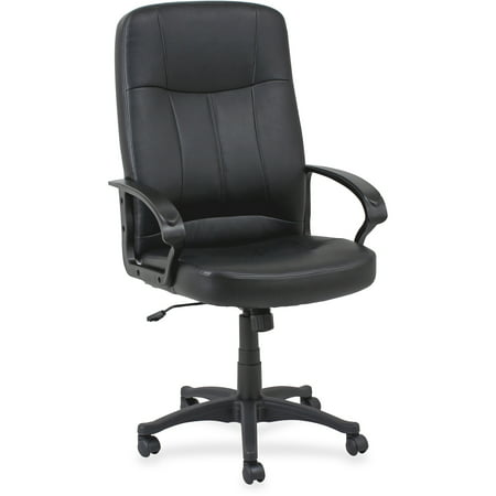 Lorell, Chadwick Executive Leather High-Back Chair, Black
