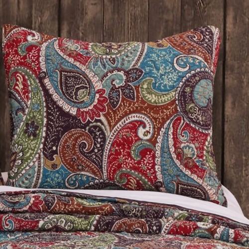 Royal Hampton Paisley Fleece Pillow Sham, Standard