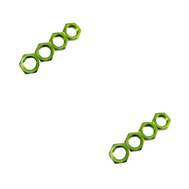 relayinert Set of 4 Wheel Nuts for 1 7 1 8 RC Vehicles Practical Replacement Accessories Green Diameter:17mm 2Set