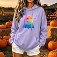 thumbnail image 2 of Women Halloween Spooky Ghost Sweatshirts Oversized Crewneck Hoodie | Vintage Halloween Sweatshirt, Casual Long Sleeve Pullover, Fall Halloween Costumes, Funny Vintage Graphic Sweatshirt, 2 of 5