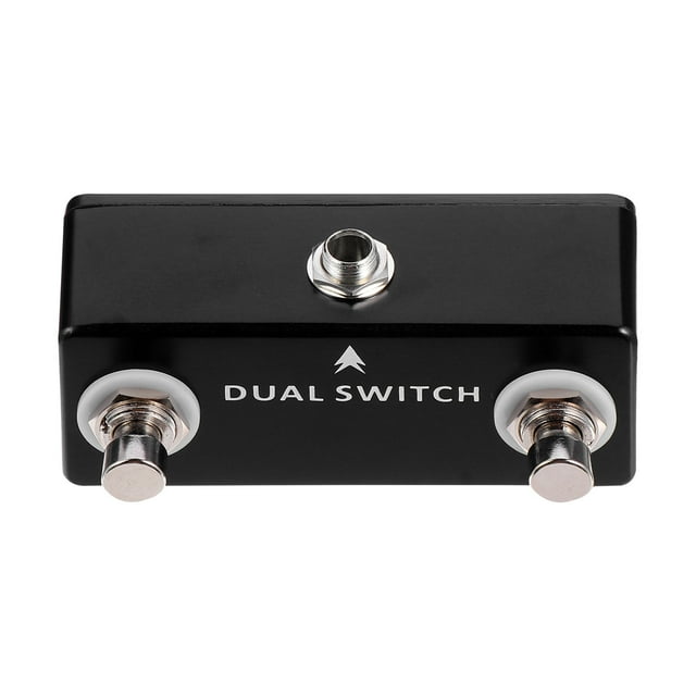 Interrupteur à Pied Double Commande Effet Guitare Pièces Instrument Accessoire (Noir)