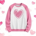 thumbnail image 5 of Tdoqot Girls Heart Print Sweatshirt- Pullover Casual Long Sleeve Cute Kids Spring Tops Watermelon Red Size 12, 5 of 5