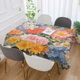 thumbnail image 5 of BZSMCE Square Tablecloth Fluffy Companion with Blooms Pattern Tableclothes, 5 of 9