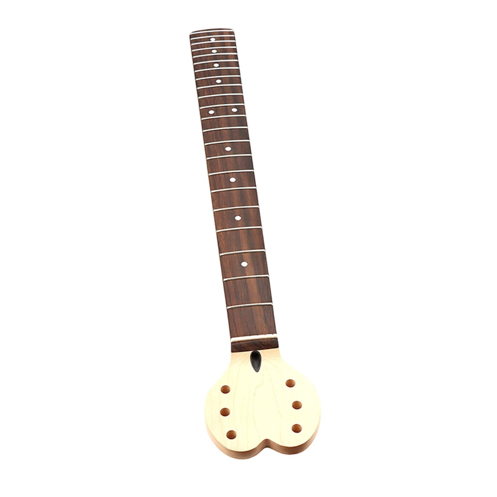 Yokua Electric Guitar Neck Unfinished Guitar Neck String Instrument DIY Parts