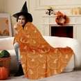 thumbnail image 4 of Fall Decor Throw Blanket, Autumn Halloween Pumpkins Maple Leaves Throw Blanket, Cozy Soft Lightweight Gift for Couch Sofa Bed, 4 of 5