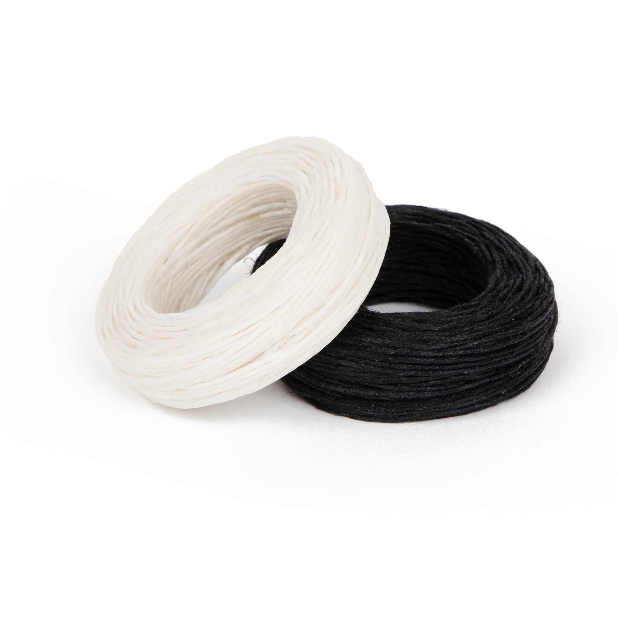 Cousin DIY Waxed Linen Cord, Black/White 2-Roll Pack, 150 ft Total, Jewelry Making, 69995775