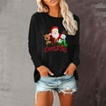 thumbnail image 1 of Qertyioot Chandail en Molleton d'Hiver pour Femmes Imprimé de Noël, Manches Longues Décontracté Col Rond Mode Pull, 1 of 6