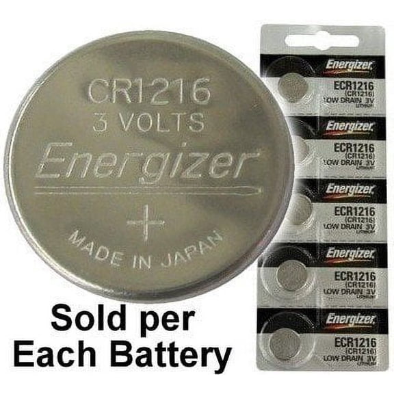 Energizer ECR1216 (CR1216) Coin Lithium Cell, On Tear Strip
