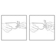 thumbnail image 4 of Haute Decor The Original MantleClip® Stocking Holder with Removable Metal Holiday Icons, 2 Pack - Matte Black Snowflake, 4 of 5