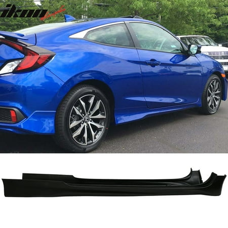 10 Coupe - Fits 16-18 Honda Civic Coupe Only HF-P Style Side Skirts PolyUrethane Unpainted