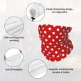 thumbnail image 3 of Neck Gaiter Face Cover Scarf, Red vintage polka dots Soft Face Sun Mask Cover Scarf Headband Cooling Sweat Absorbing Bandanas Hiking Cycling Running, 3 of 7