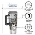 thumbnail image 4 of OBREWU Pioneer Flower Tumbler with Handle and Lid,Pioneer Flower 40oz Double Wall Vacuum Insulated Tumbler,Cups Gift for Women and Men, 4 of 7