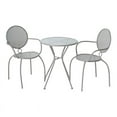 thumbnail image 1 of Alfresco Home Martini 3-piece Wrought Iron Bistro Set in Gray, 1 of 7