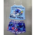 thumbnail image 3 of Conjunto de pijama de dibujos animados de Disney, traje de dos piezas para el hogar, ropa de baño de Mickey Mouse, pantalones de pijama con tirantes, Y2K, Verano, 3 of 4