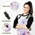 thumbnail image 2 of Sweet Watercolor Flower 5 Pcs Kitchen Set Heat Resistant Oven Mitts and Non-Slip Pot Holders with Adjustable Cooking Apron, 2 of 6