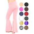 thumbnail image 3 of Stretch Is Comfort Girl's Poly/Spandex Stretch Bell Bottom Legging Light Pink X-Large, 3 of 6